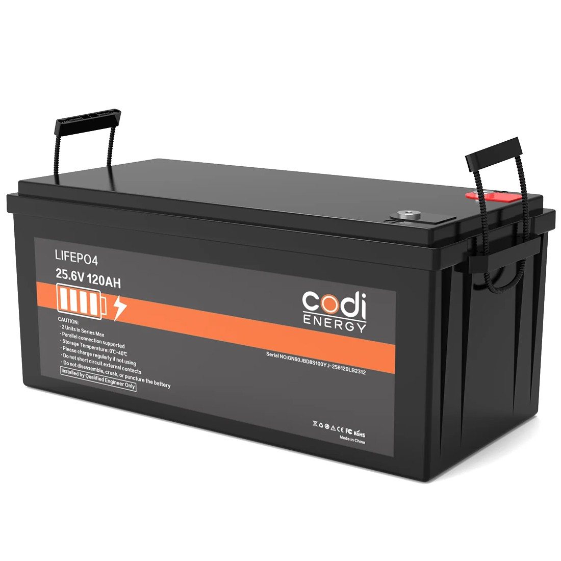 Акумулятор Codi Energy LiFePO4 25.6V/120AH (3072 W*h) (літій-залізо-фосфатний акумулятор для ДБЖ (UPS)) — фото 2