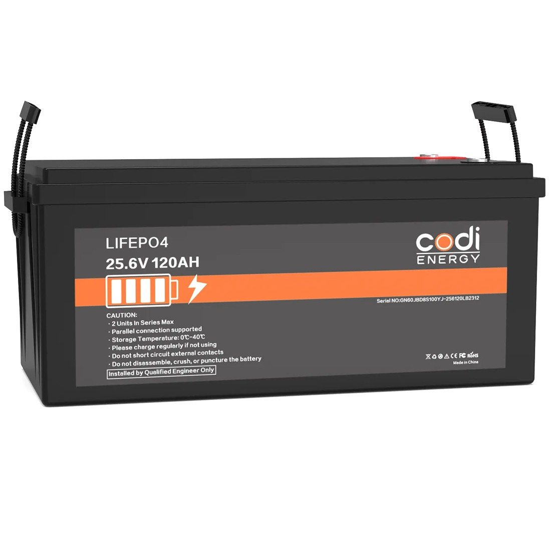 Акумулятор Codi Energy LiFePO4 25.6V/120AH (3072 W*h) (літій-залізо-фосфатний акумулятор для ДБЖ (UPS)) — фото 3