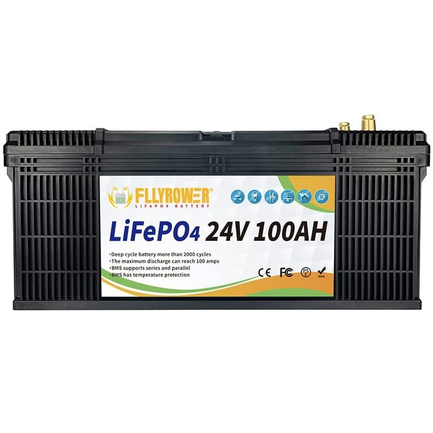 Акумулятор FlyPower LiFePO4 24V/100AH (2400W*h) (літій-залізо-фосфатний акумулятор для ДБЖ (UPS))