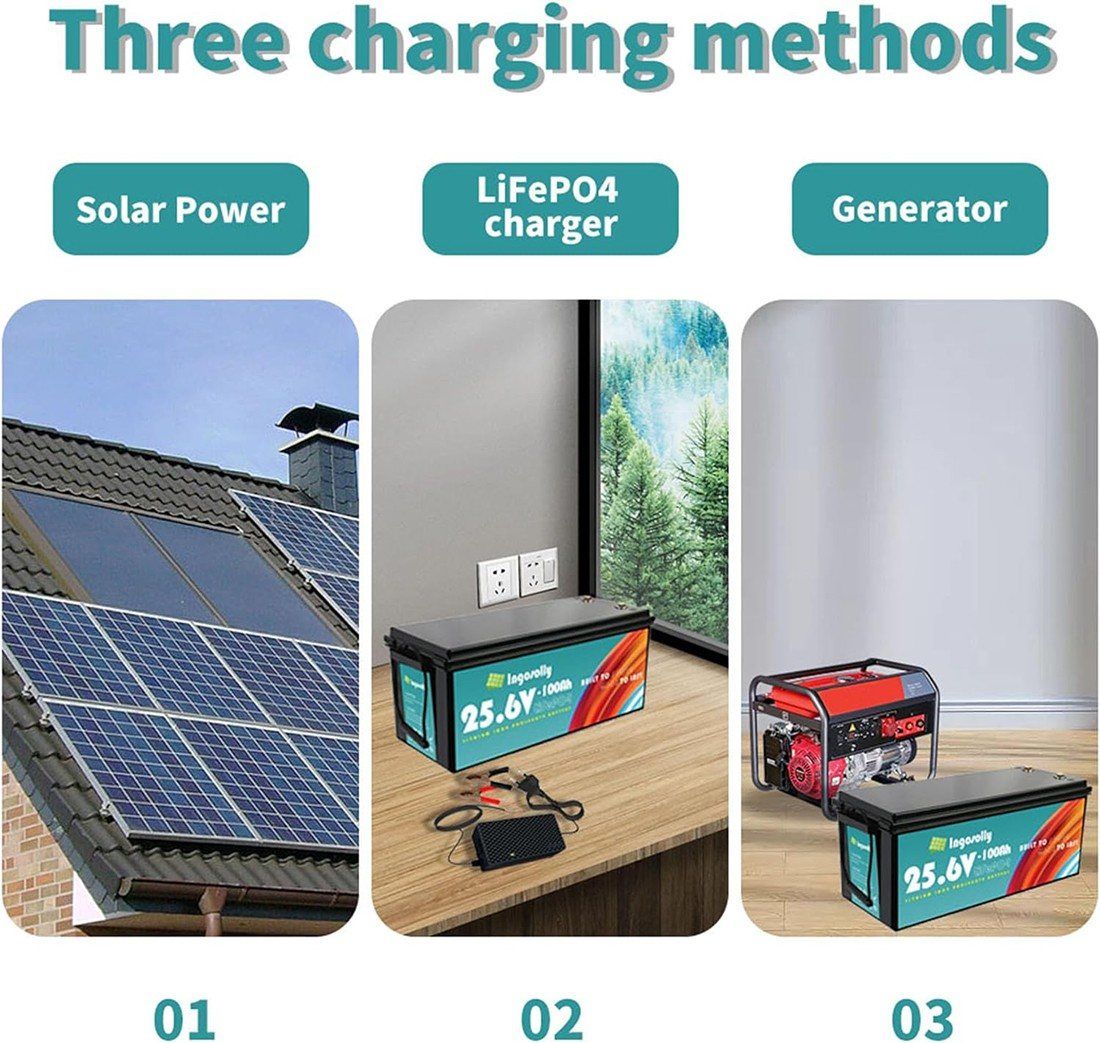 Акумулятор Ingeosolly LiFePO4 24V/100AH (2560W*h) (літій-залізо-фосфатний акумулятор для ДБЖ (UPS)) — фото 6