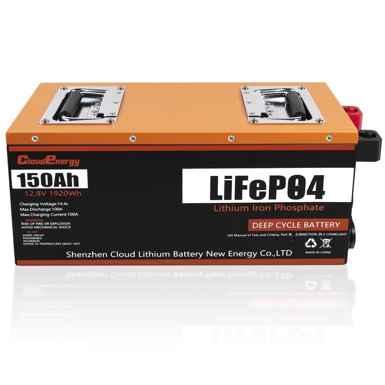 Акумулятор Cloud Energy LiFePO4 12V/150AH (1800W*h) (літій-залізо-фосфатний акумулятор для ДБЖ (UPS)) — загальний вигляд