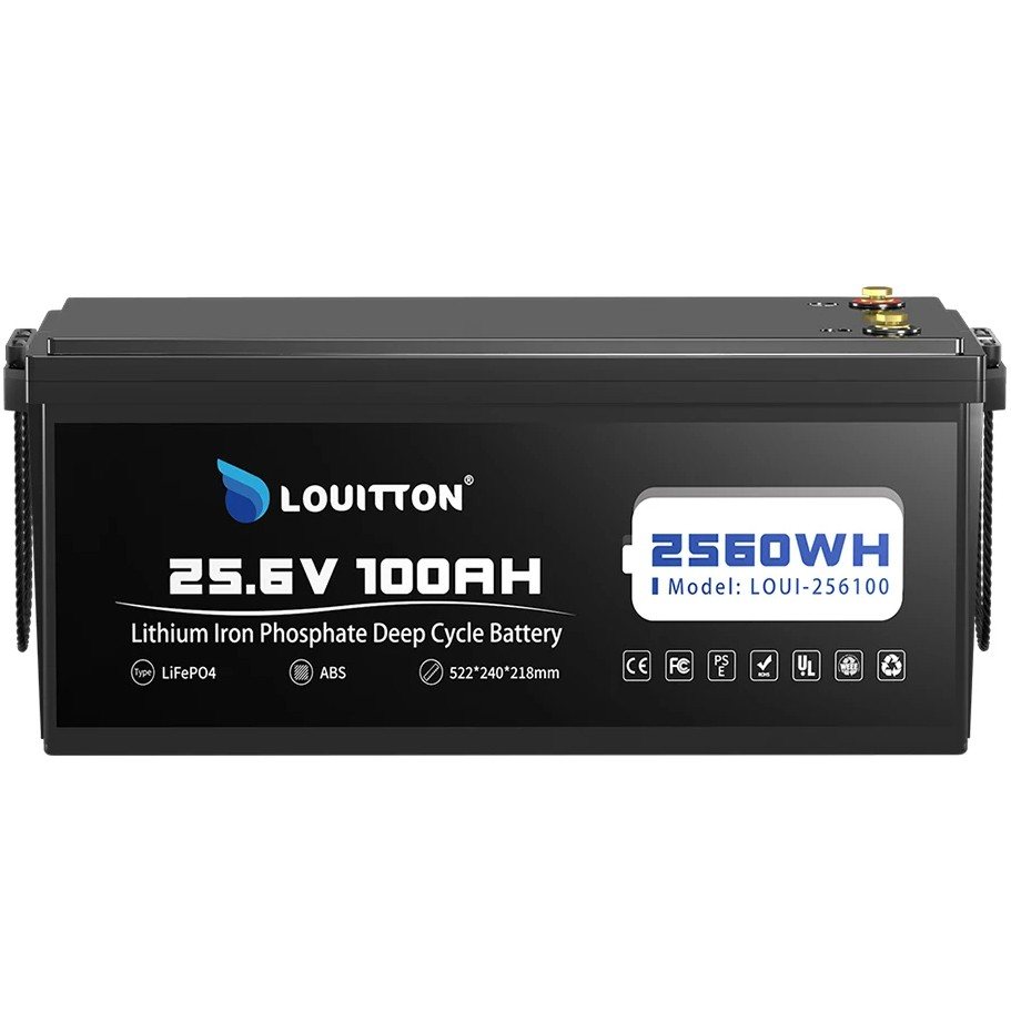 Акумулятор Louitton LiFePO4 25,6V/100AH (2560W*h) (літій-залізо-фосфатний акумулятор для ДБЖ (UPS)) — загальний вигляд