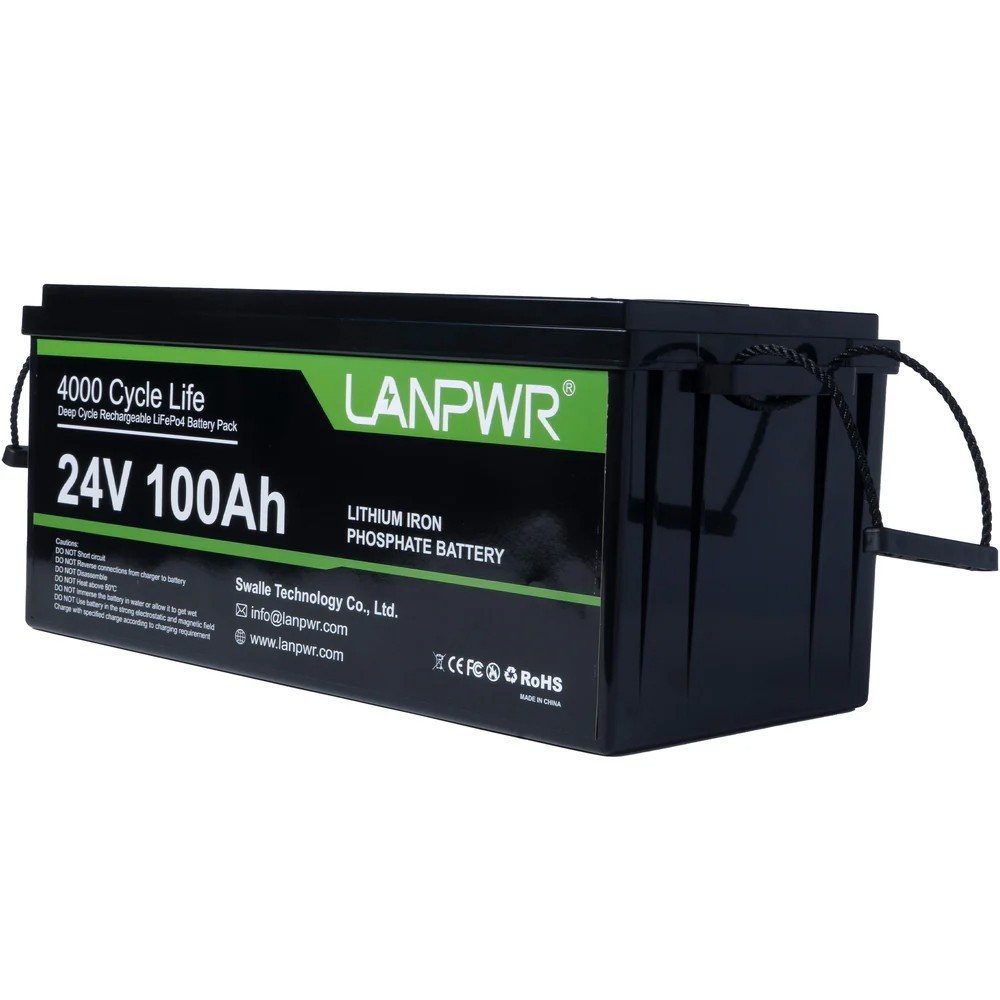 Акумулятор LanPWR LiFePO4 24V/100AH, 100A (2560W*h) (літій-залізо-фосфатний акумулятор для ДБЖ (UPS)) — фото 2