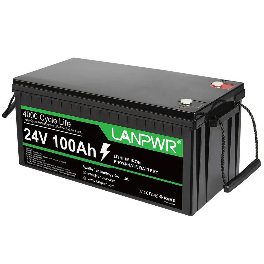 Акумулятор LanPWR LiFePO4 24V/100AH, 100A (2560W*h) (літій-залізо-фосфатний акумулятор для ДБЖ (UPS)) — фото 5