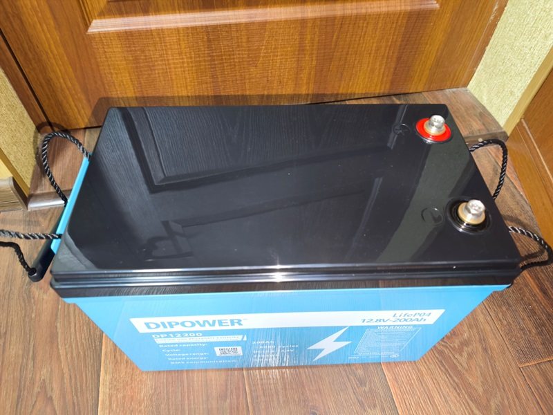 Акумулятор Dipower LiFePO4 12V/200AH (2560W*h), Smart BMS, Bluetooth APP (літій-залізо-фосфатний акумулятор для ДБЖ (UPS)) — фото 4
