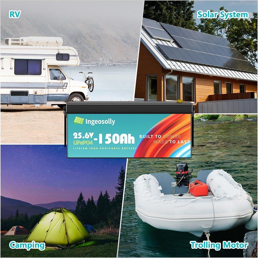 Акумулятор Ingeosolly LiFePO4 25.6V/150AH (3840W*h) (літій-залізо-фосфатний акумулятор для ДБЖ (UPS)) — фото 6