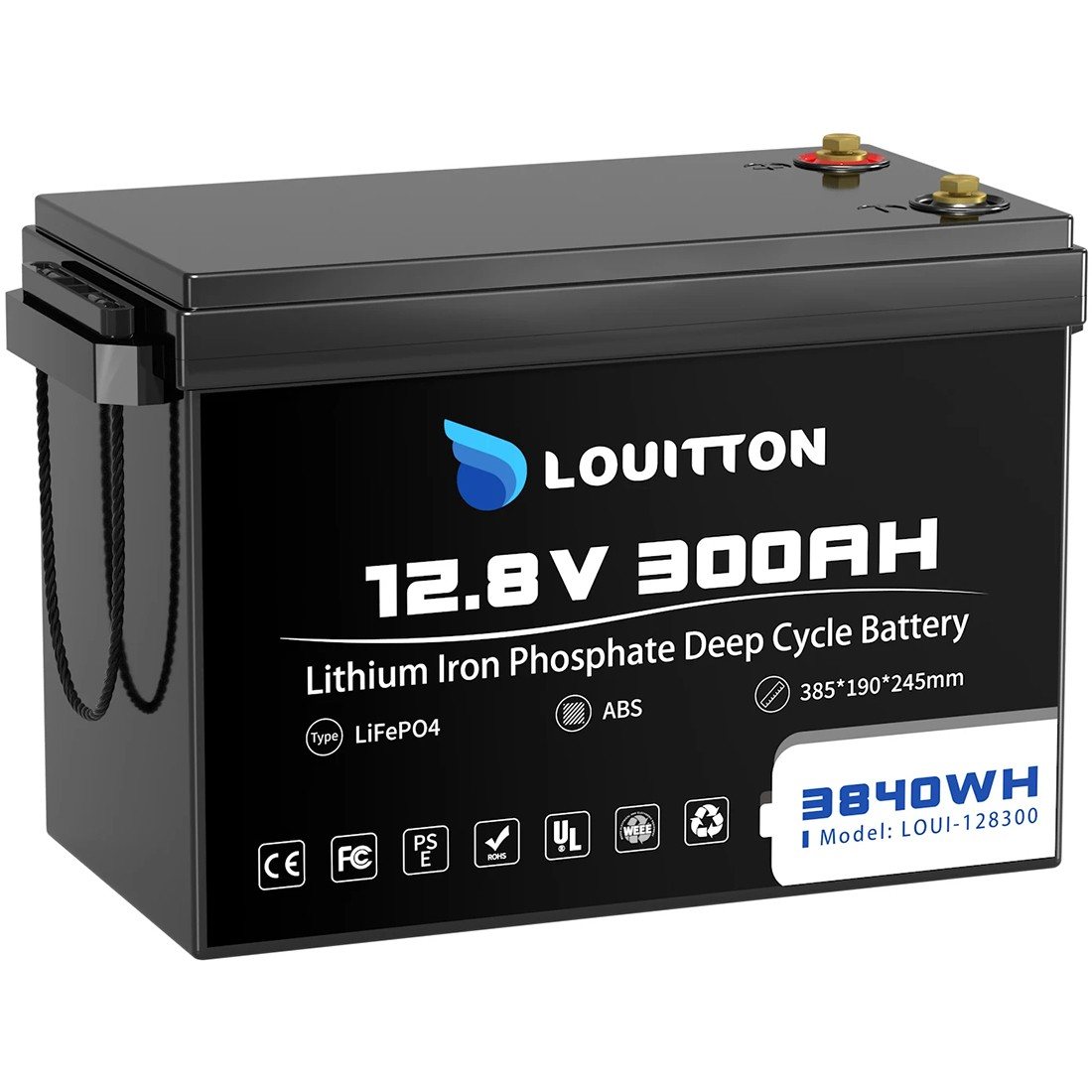 Акумулятор Louitton LiFePO4 12.8V/300AH (3840W*h) (літій-залізо-фосфатний акумулятор для ДБЖ (UPS)) — фото 4