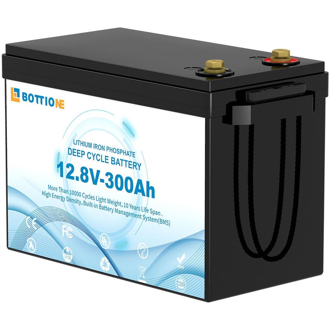 Акумулятор Bottione LiFePO4 12V/300AH, 3840W*h (літій-залізо-фосфатний акумулятор для ДБЖ (UPS)) — фото 2