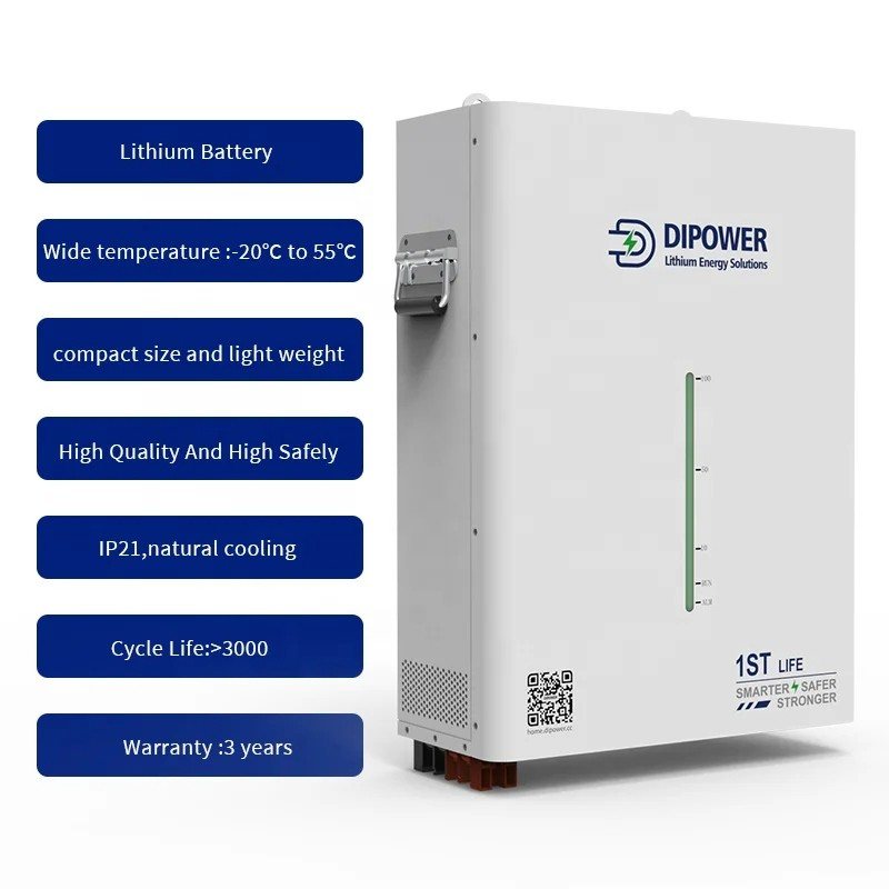 Акумулятор Dipower Wall Mounted with LED, 48V/150AH, 7200W*h (CATL NMC, 13S1P, літій-іонний акумулятор для ДБЖ (UPS)) — фото 4