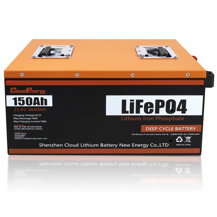 Акумулятор Cloud Energy LiFePO4 24V/150AH (3600W*h) (літій-залізо-фосфатний акумулятор для ДБЖ (UPS)) — общий вид