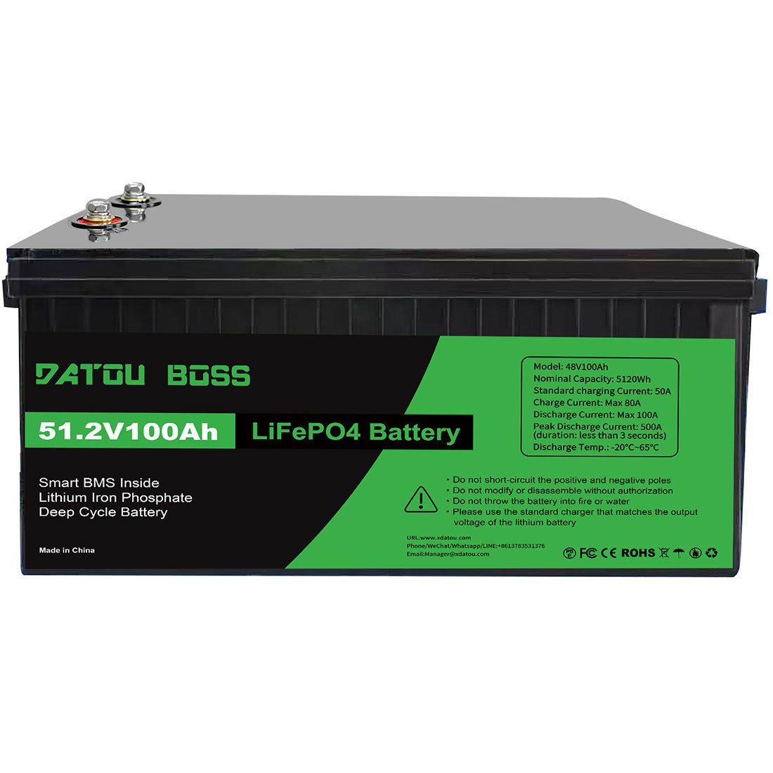Аккумулятор DATOU BOSS LiFePO4 48V/100AH (5120W*h) (літій-залізо-фосфатний аккумулятор для ДБЖ (UPS))