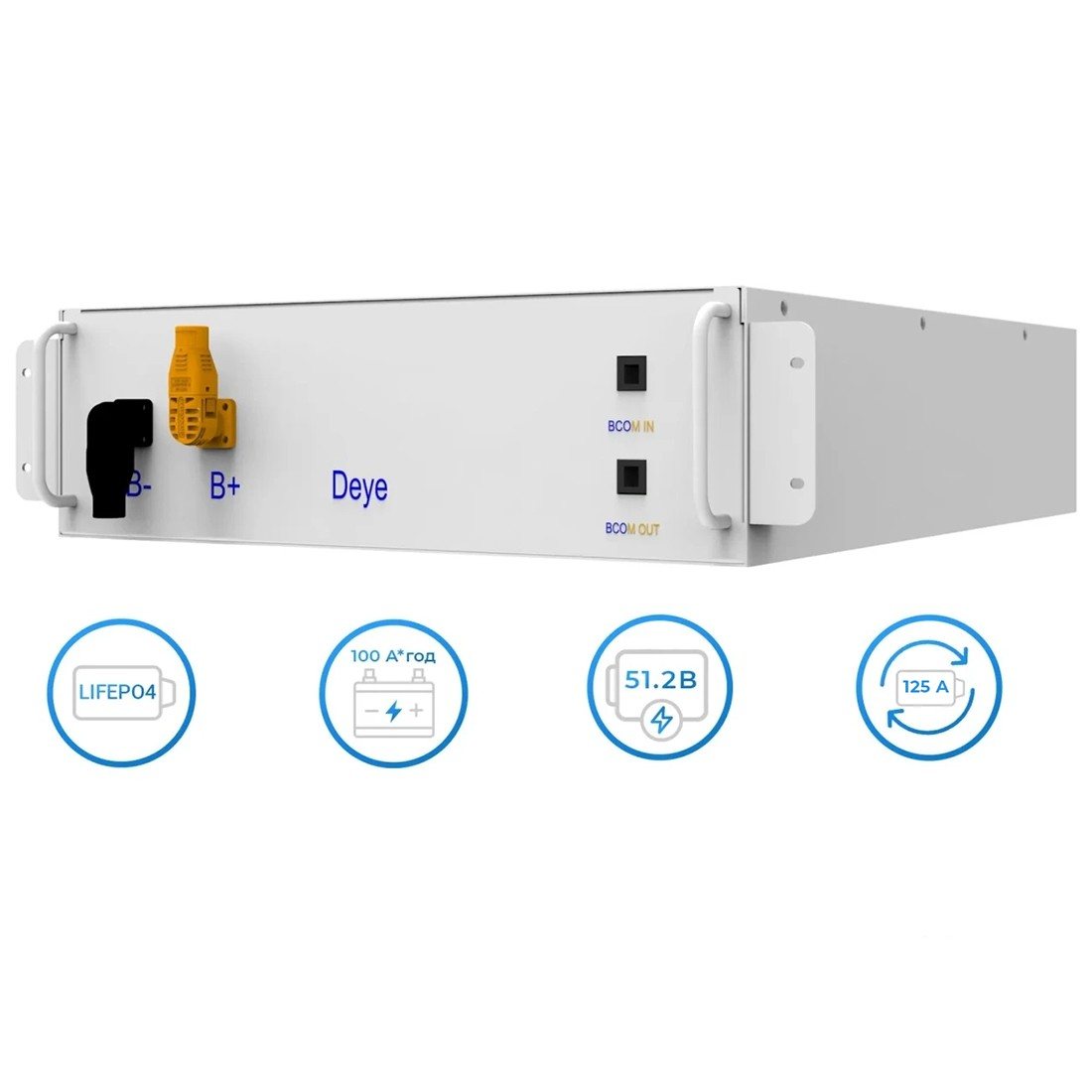 Акумулятор Deye BOS-GM5.1 LiFePO4 51,2V/100AH, 5,12 kW*h (High-voltage, літій-залізо-фосфатний акумулятор для ДБЖ (UPS)) — фото 2