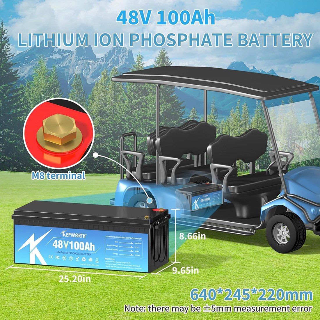 Акумулятор Kepworth LiFePO4 48V/100AH (5100W*h) (літій-залізо-фосфатний акумулятор для ДБЖ (UPS)) — фото 6