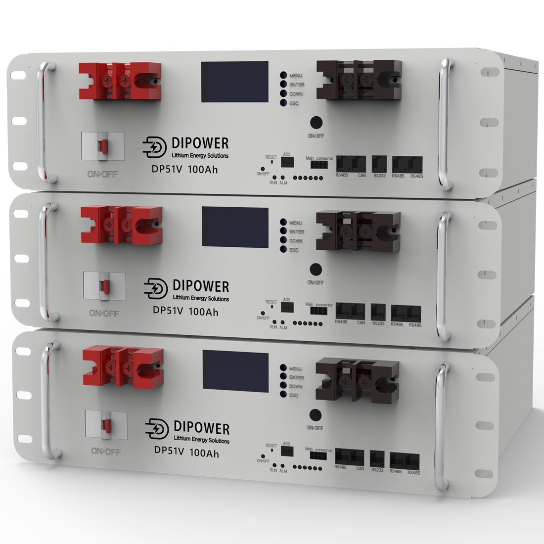 Акумулятор Dipower LiFePO4, Rack Mounted, 51,2V/100AH, 5120W*h (літій-залізо-фосфатний акумулятор для ДБЖ (UPS)) — фото 5
