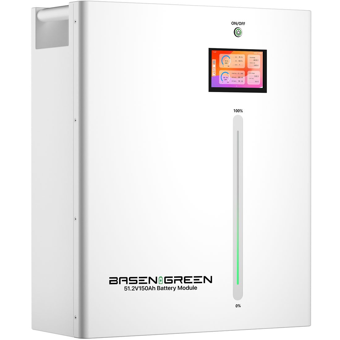 Акумулятор Basen Green wall mounted LiFePO4 51,2V/150AH (7680W*h), Smart BMS, Bluetooth APP (літій-залізо-фосфатний акумулятор для ДБЖ (UPS)) — общий вид