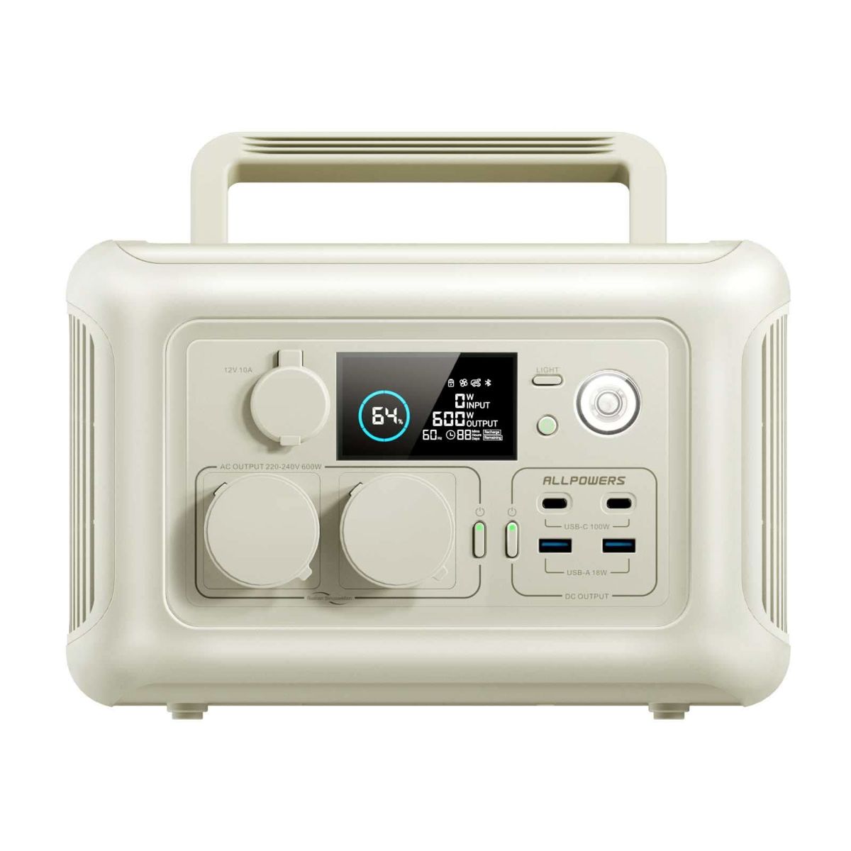 ALLPOWERS R600 Портативна зарядна станція Бежевий 600W 299W