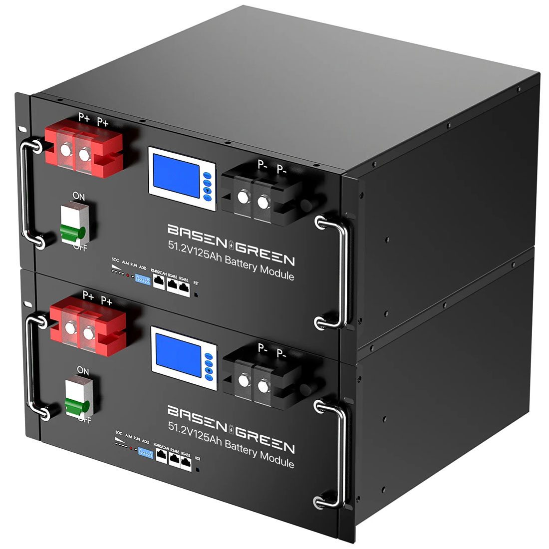 Акумулятор Basen Green LiFePO4 51,2V/125AH, 6144W*h (літій-залізо-фосфатний акумулятор для ДБЖ (UPS)) — фото 2