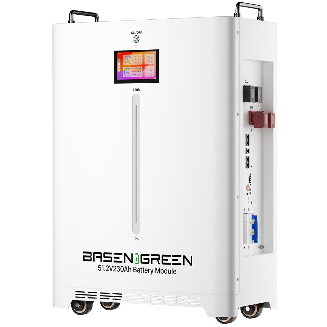 Акумулятор Basen Green Wall&Floor-mounted LiFePO4 51,2V/230AH (11776W*h), Smart BMS, Bluetooth APP (літій-залізо-фосфатний акумулятор для ДБЖ (UPS)) — общий вид