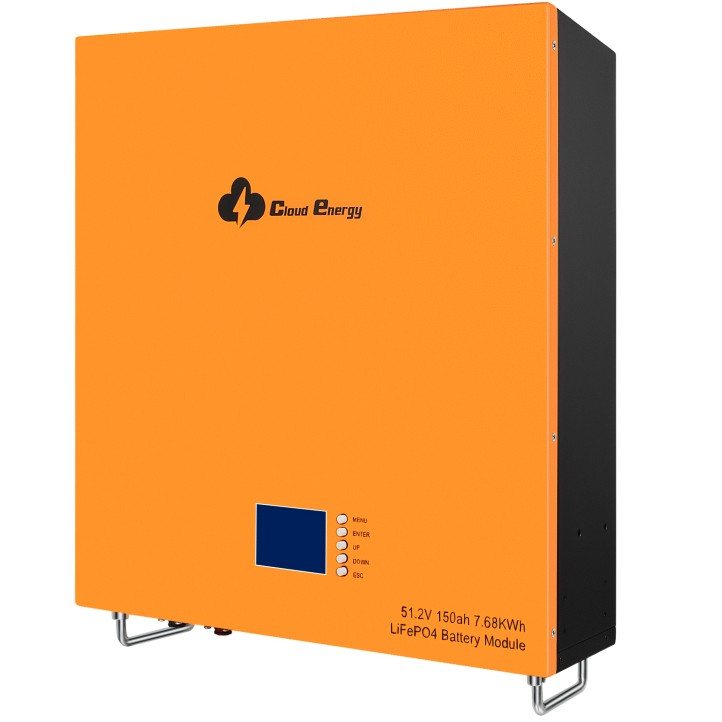 Акумулятор Cloud Energy LiFePO4 48V/150AH, 7680W*h, 100А (Wall Mounted, літій-залізо-фосфатний акумулятор для ДБЖ (UPS)) — общий вид