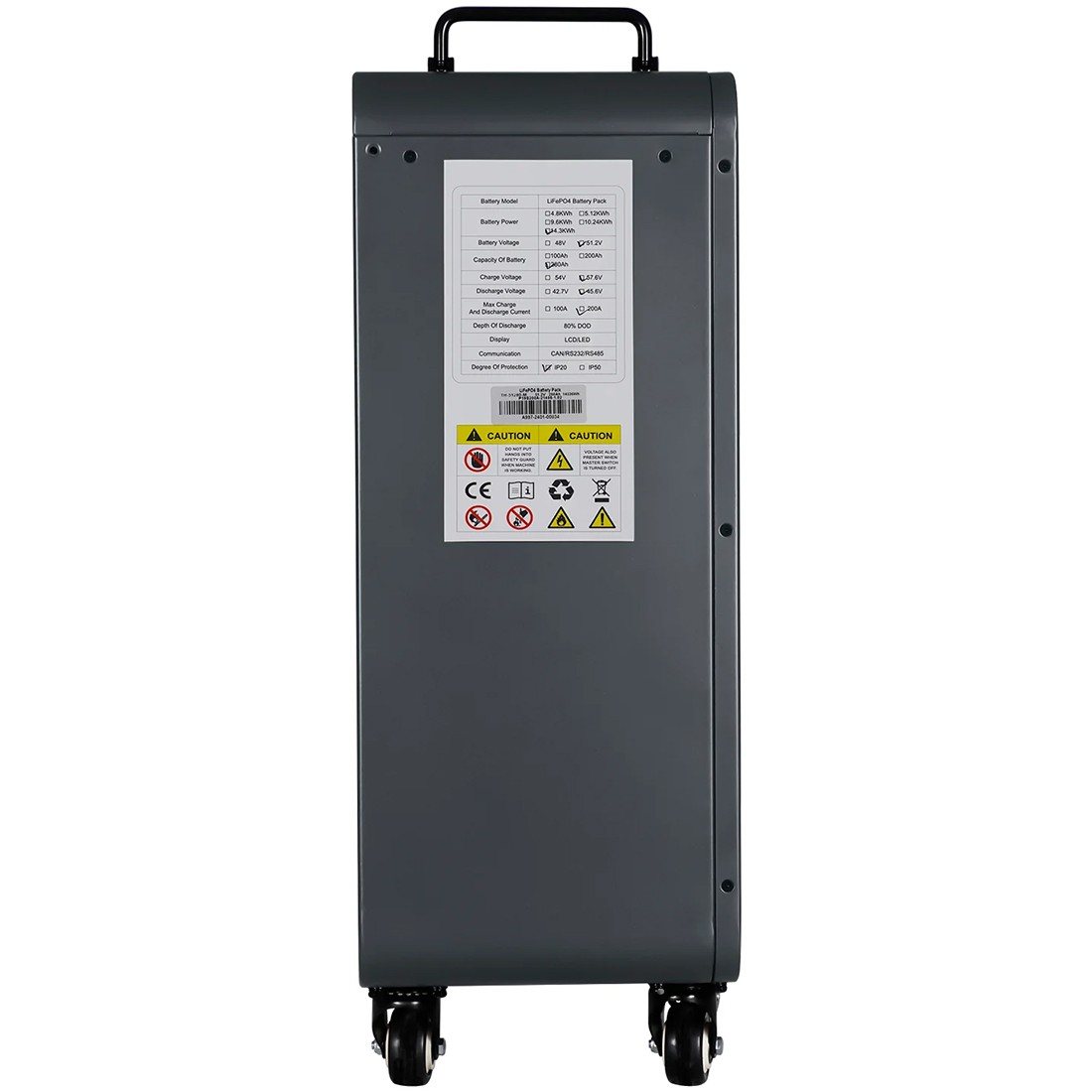 Акумулятор Powmr Powerwall LiFePO4 51,2V/280AH, 150/200 А (14300W*h) (літій-залізо-фосфатний акумулятор для ДБЖ (UPS)) — фото 5
