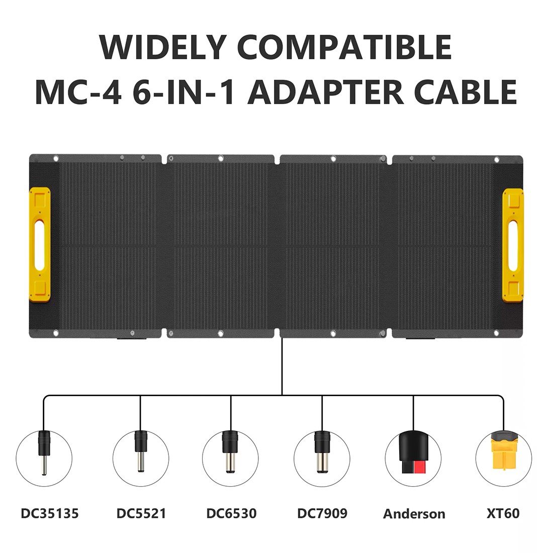 Сонячна батарея NewsMy YT120, 120W, (складна портативна панель для живлення генератора) — фото 6