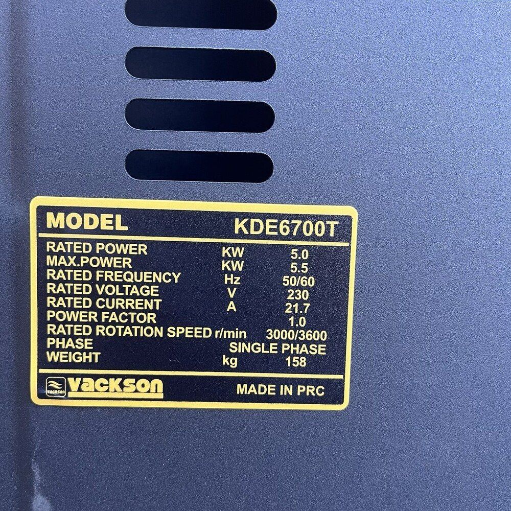 Дизельний генератор VACKSON KDE6700T — фото 8