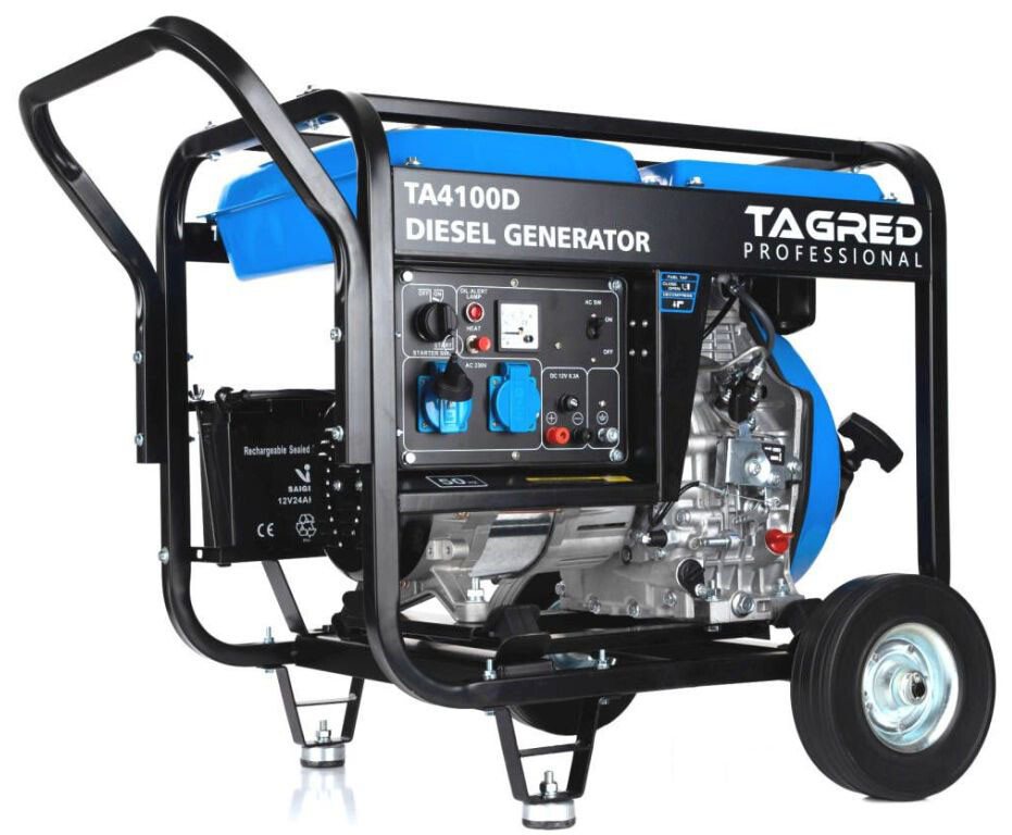 Дизельний генератор TAGRED TA4100D + газова плита + електричний обігрівач (KTA4100D) — фото 4