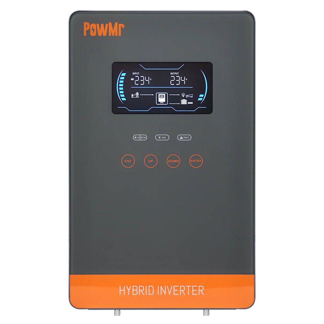 Гібридний інвертор Powmr POW-HVM4.5K-24V-P, 24 В, 4500 Вт (безперебійник, UPS, ДБЖ) — загальний вигляд