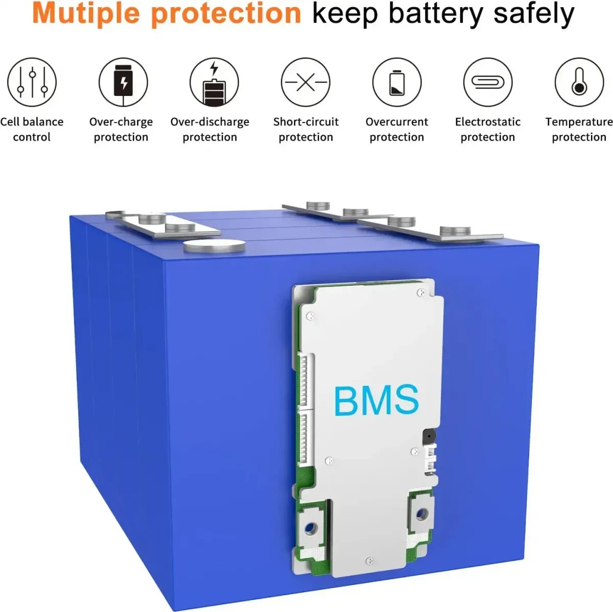Акумулятор Binager LiFePO4 12,8V/100AH (1280W*h) (літій-залізо-фосфатний акумулятор для ДБЖ (UPS)) — фото 3