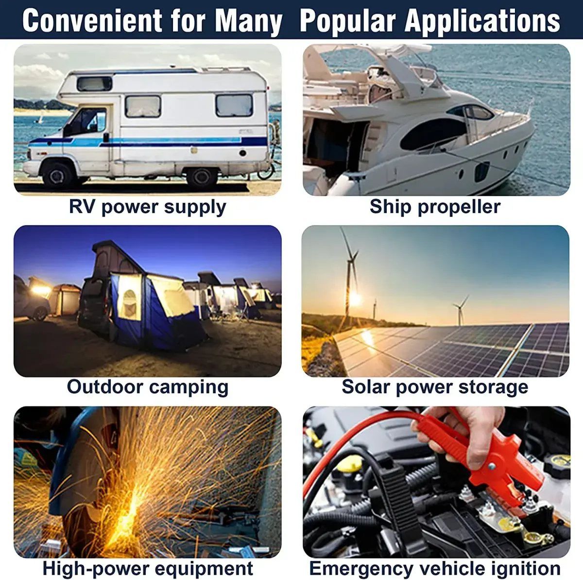 Акумулятор Binager LiFePO4 12,8V/100AH (1280W*h) (літій-залізо-фосфатний акумулятор для ДБЖ (UPS)) — фото 6