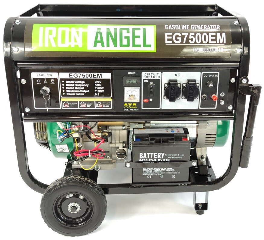 Двохпаливний генератор Iron Angel EG 7500 EM ГАЗ-Бензин
